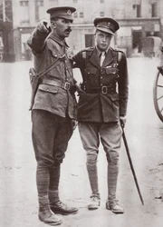 Edward, Prince of Wales, immediately signed up and begged to be allowed to serve at the Front, 1916